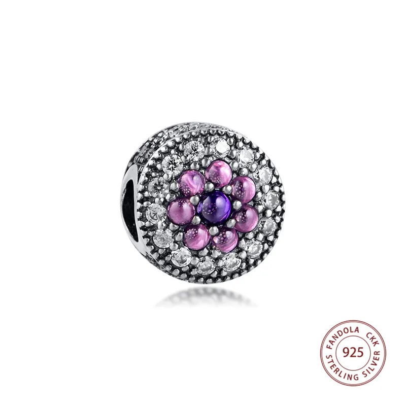 

Fits Europe Bracelet Dazzling Floral Charms Beads Genuine 925 Sterling Silver Women Jewelry Kralen Berloques Perlen Wholesale