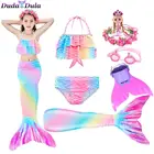 Женский купальный костюм с хвостом Русалочки, купальный костюм для косплея Русалочки, одежда для вечеринки, бикини, купальник для вечеринки