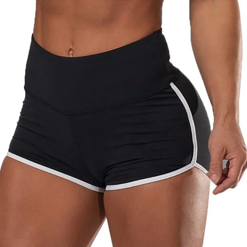 Femmes Shorts de Sport de Course D'été de Course Sexy Taille Haute Ascenseur Hanches Abdomen Pantalon Court Fitness Jogging Vêtements XXXL Grande Taille