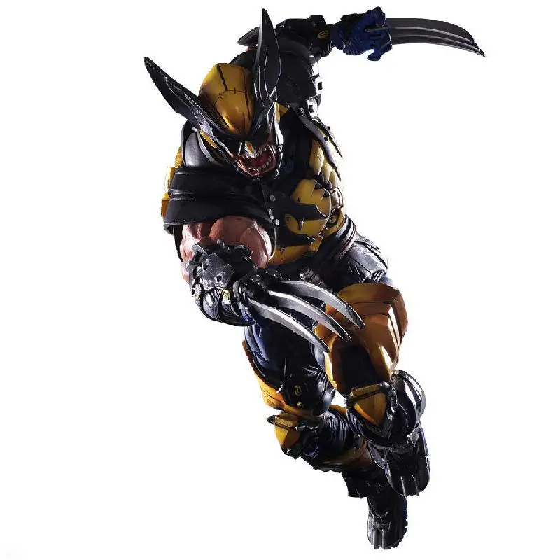 Pa Play Arts 27cm Marvel X-men Weapons Sword Knives Katana  Wolverine James  Howlett Logan Howlett Action Figure Model Doll Toys