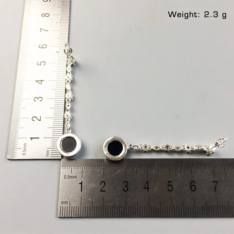 Женские длинные серьги-подвески со звездами из серебра 925 пробы с перламутром и