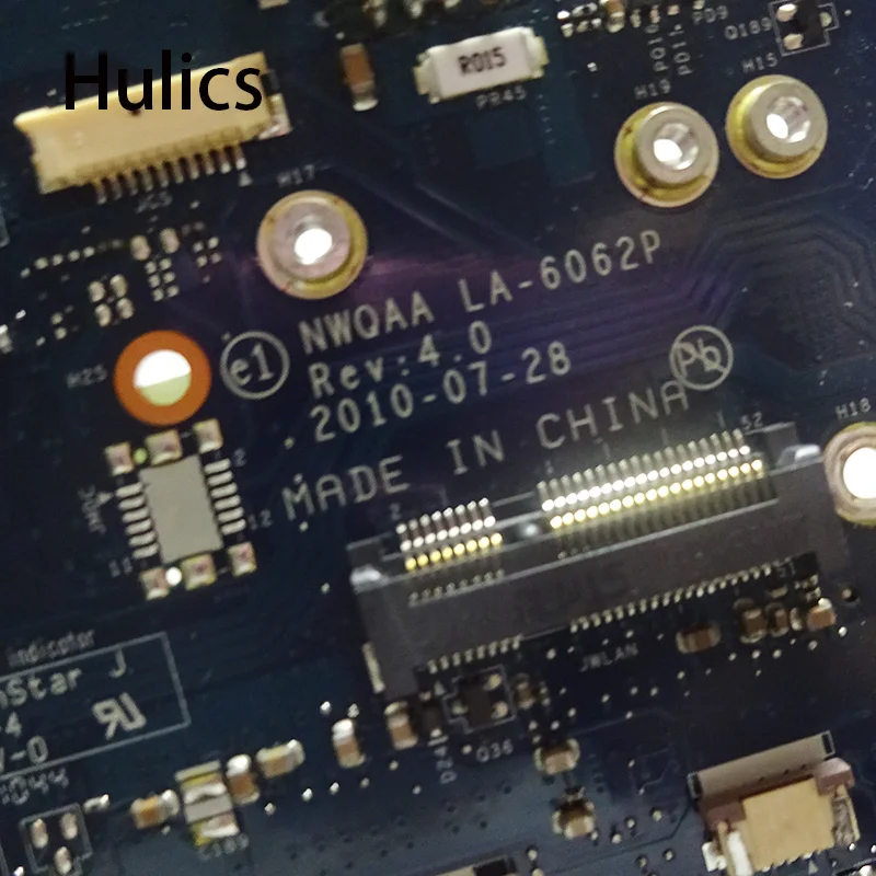 Материнская плата Hulics для ноутбука Toshiba Satellite A660 A665 NWQAA LA-6062P K000109880 HM55 RPGA988A DDR3 -