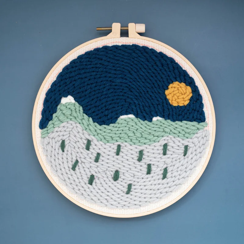 Набор для вышивки восходом и луной игла сделай сам ночного пейзажа крестиком