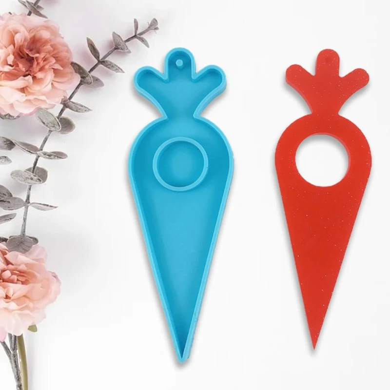 

Carrot Defense Symbol Key Chain Epoxy Resin Silicone Mold for DIY Unique Decor Gift Epoxy Crafts Resin