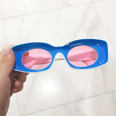 

2021 new trend sunglasses ladies concave street shooting Candy-colored sunglasses men Sunglasses in Europe and America