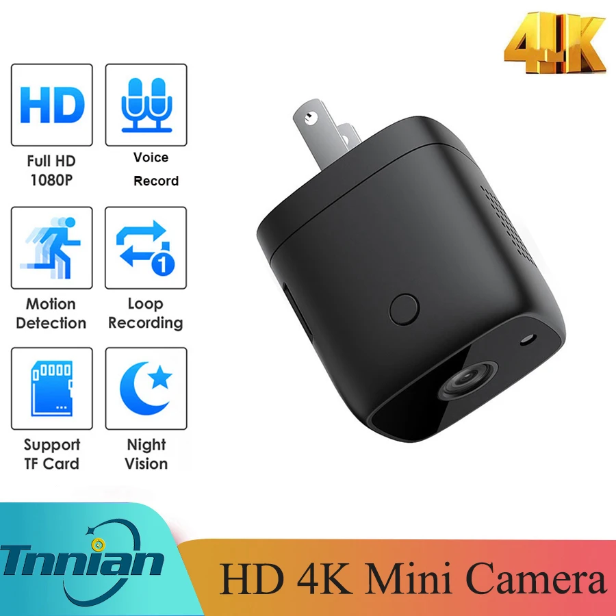 

IP-камера видеонаблюдения с функцией ночного видения, 4K, мини-USB