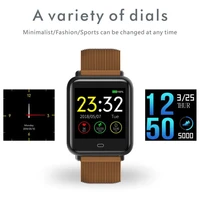 q9 1 3 inch blood pressure smartwatch 15 days work message display multi sport model hrm heart rate ip67 waterproof smart watch