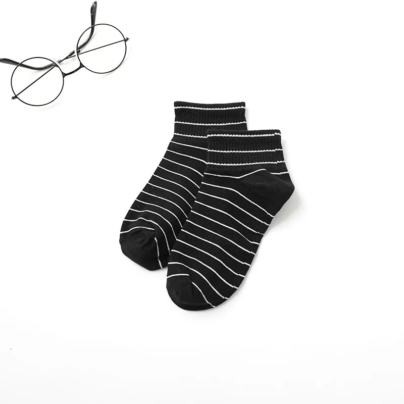 2020 New Female Sox Lovely Printing Comfortable Cotton Ankle Socks Girls Invisible Boat Shallow Mouth Black | Женская одежда