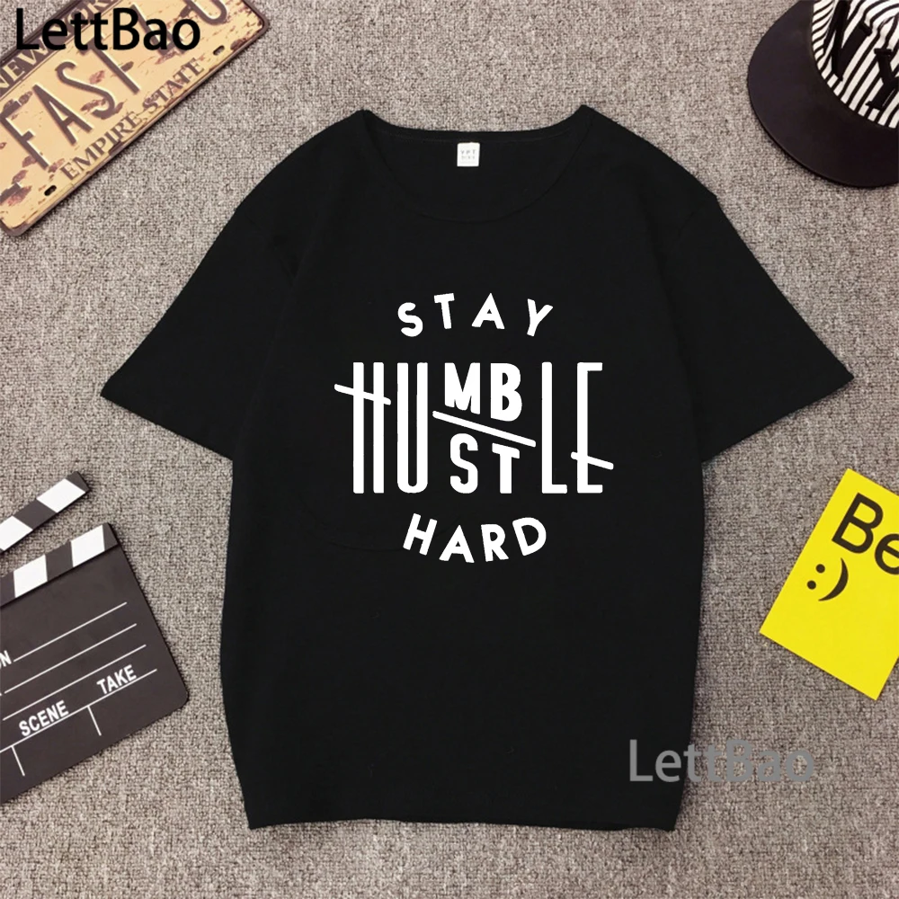 Harajuku оставайся скромным Hustle жесткий футболка для женщин свободного кроя розовый