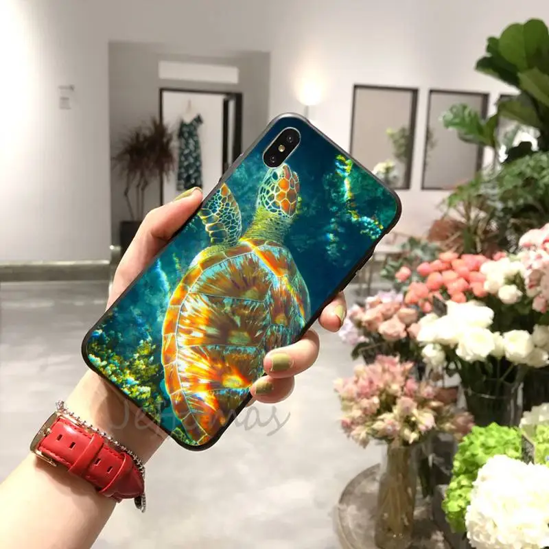 

Marine green turtle tortoise Phone Case for iPhone 11 12 mini pro XS MAX 8 7 6 6S Plus X 5S SE 2020 XR