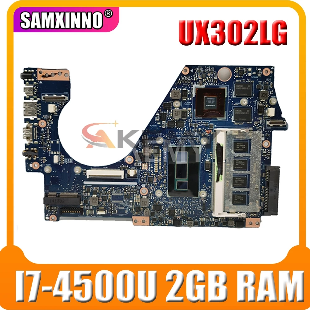 

Материнская плата Akemy UX302LG Материнская плата Asus UX302 UX302L UX302LG UX302LN UX302LNB для ноутбука с процессором I7-4500U 2 Гб ОЗУ GT730M/2G