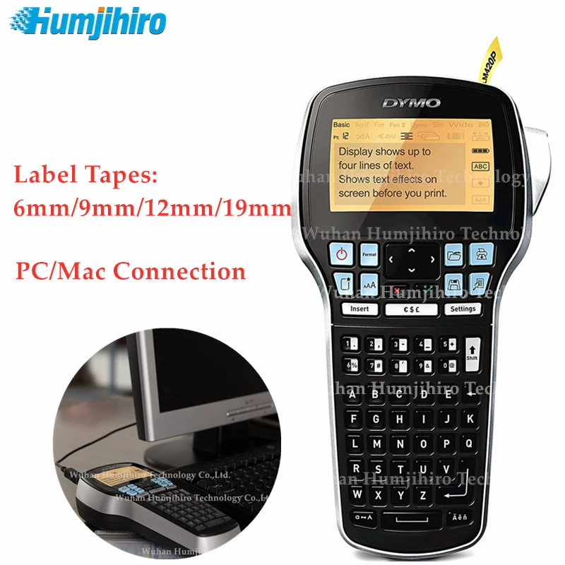 

Label Maker LM 420P for DYMO Label Maker 6mm/9mm/12mm/19mm Label Manager Rechargeable PC Mac Connectivity for Home Office