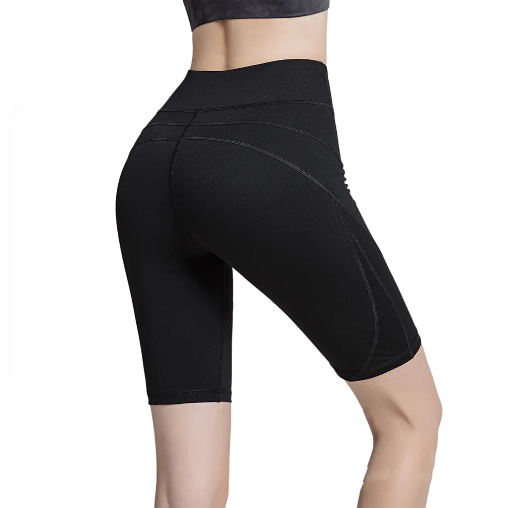 Sport Leggings Women Five Point Yoga Pants Tight Elastic High Waist Fitness Running Training Clothing Cycling Shorts Pants Mujer