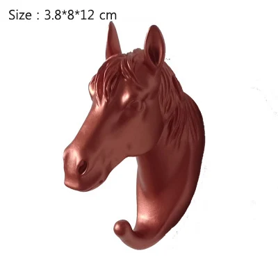 Horse-Rose Gold Strongwell, скандинавские крючки в виде животных, американский подвесной крючок, держатель, вешалки для ключей, крепкие бесшовные крючки для украшения дома - Цвет: Horse-Rose Gold