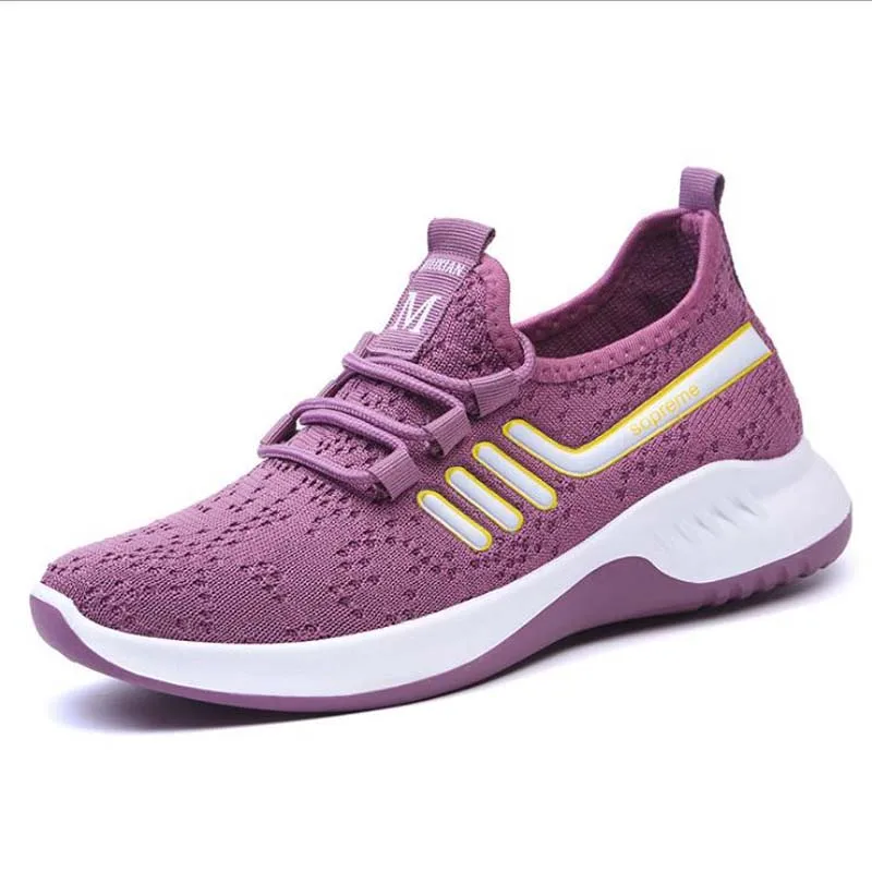 

2021 Mesh Women Sneakers Breathable Women Flat Shoes Lightweight Casual Shoes Ladies Lace-up Deportivas Mujer Chaussures Femme