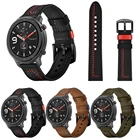 Ремешок кожаный для Huawei Watch GT2 GTSamsung Galaxy Watch 4 3Active 2, спортивный Воздухопроницаемый браслет для Amazfit GTR, 22 мм 20 мм