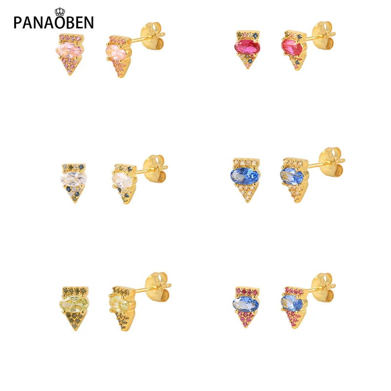 

Женские серьги-гвоздики из серебра 925 пробы с цирконом