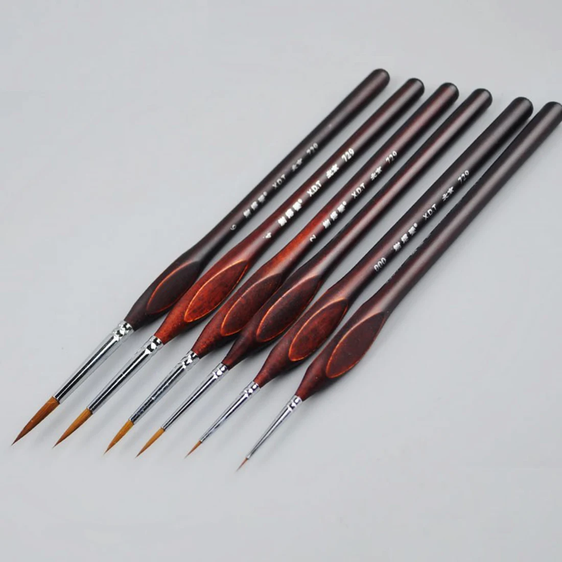 6Pcs Miniature Paint Brushes Set for Fine Detailing and Rock Painting Models by Numbers Supplies Model Building Tool Sets | Игрушки и