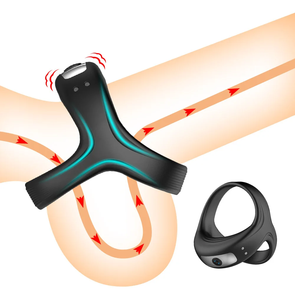 

New Men'S Sperm Lock Triangular Ring Usb Charging Vibration Massage Sperm Lock Ring Men'S Masturbator Fun Products