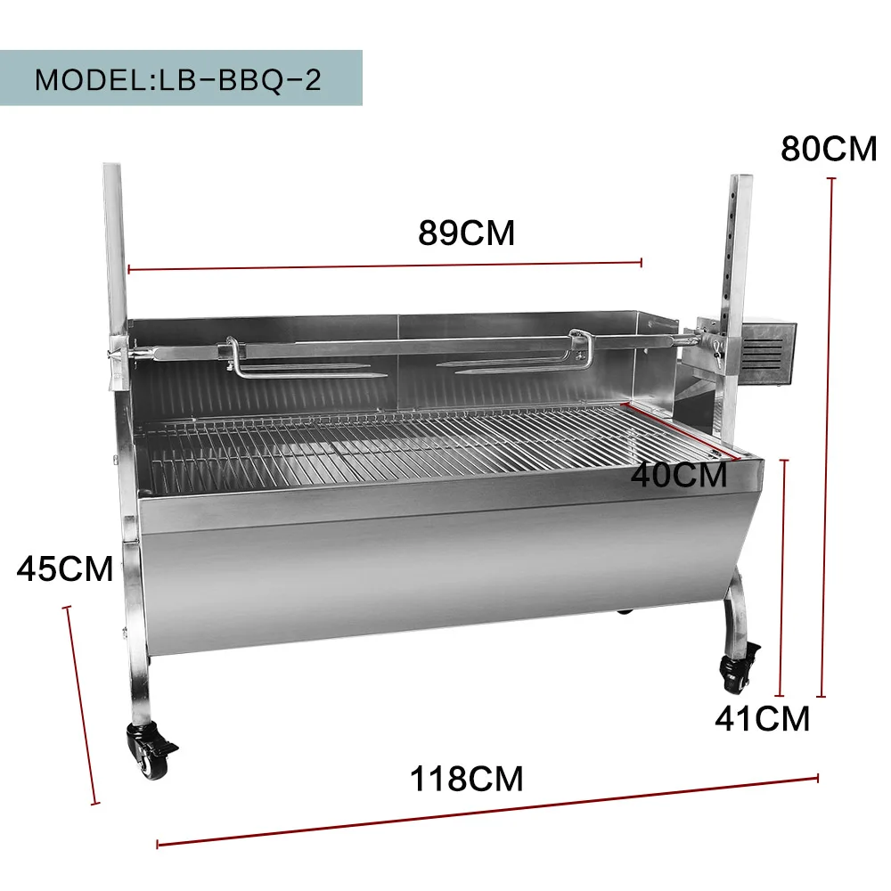 LB-BBQ-2 GZZT гриль для барбекю из нержавеющей стали, Электрический гриль для барбекю, гриль для гриля, бытовой коммерческий гриль на древесном угле, Электрический автоматический гриль - Цвет: LB-BBQ-2