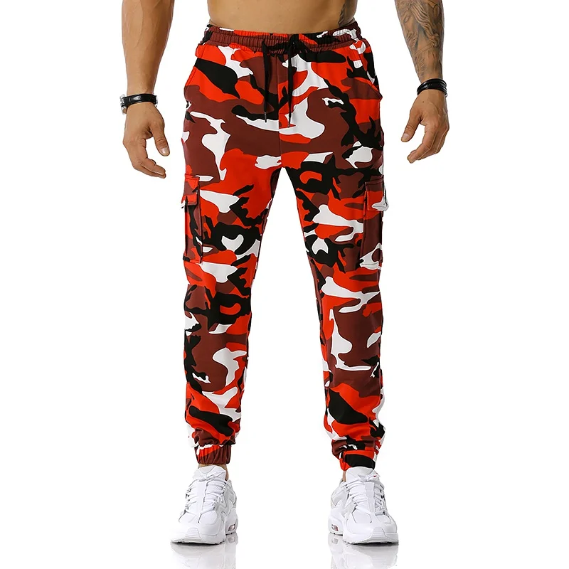 Men's Casual Cotton Outdoor Sport Camouflage Cargo Pants Elastic Waist Drawstring Military Tactical | Мужская одежда