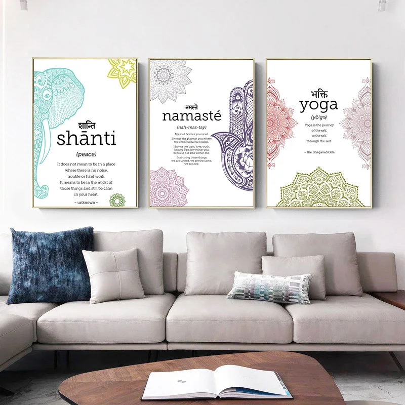 

Poster Zen Yoga Canvas Painting Yoga Wall Art Meditation Prints for Home Decoration