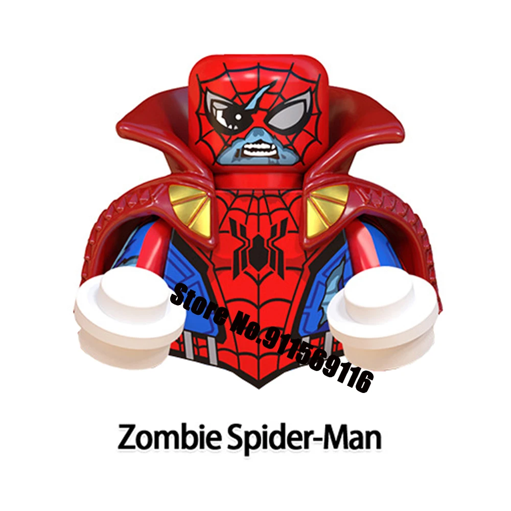 Конструктор What If зомби Disney супергерой Человек-паук Дэдпул Железный человек