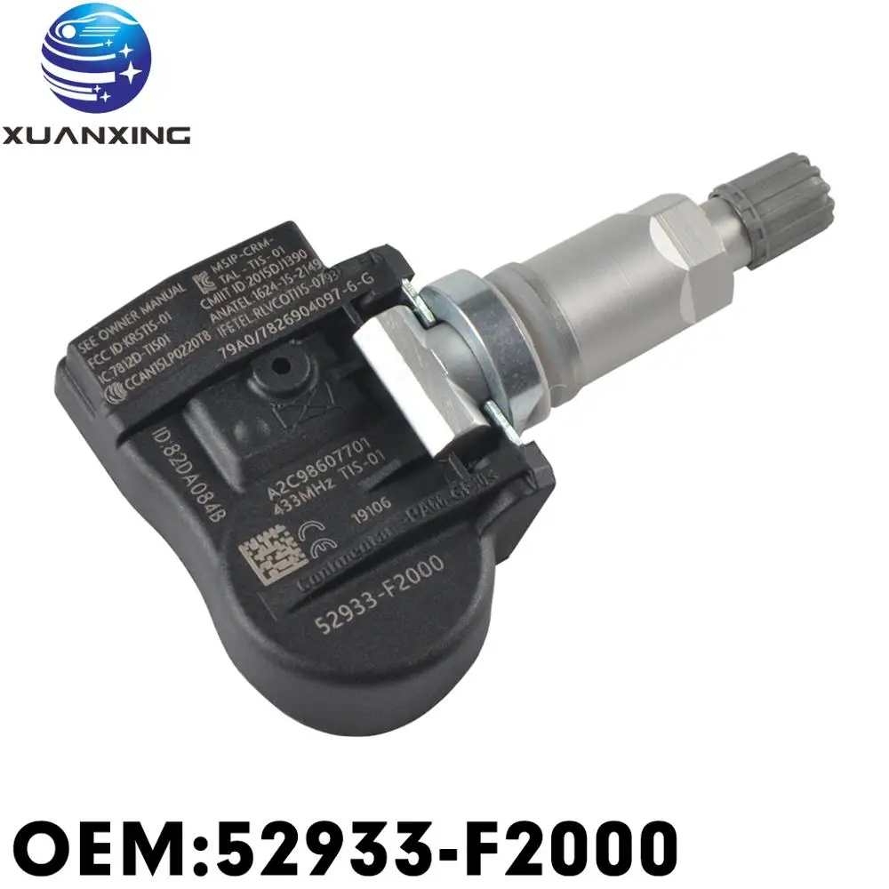 OEM 52933F2000 датчик давления в шинах Система мониторинга 433 МГц TPMS для Hyundai ELANTRA FASTBACK KIA OPTIMA NIRO A2C98607701