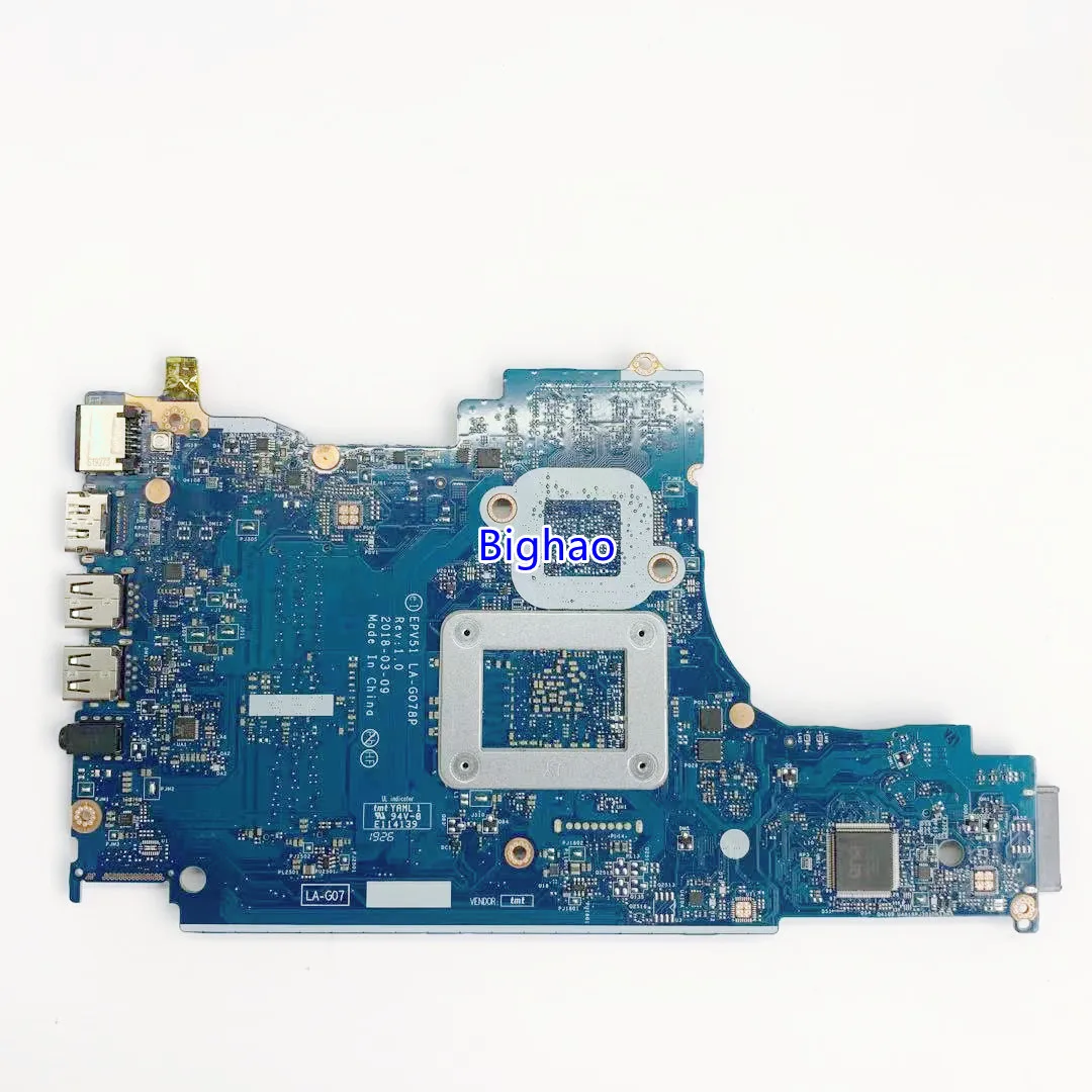 

For HP 15-DB Laptop motherboard EPV51 LA-G078P With A9 CPU A6-9225 DDR4 Mainboard L20478-601 L20478-001 100% Fully Tested