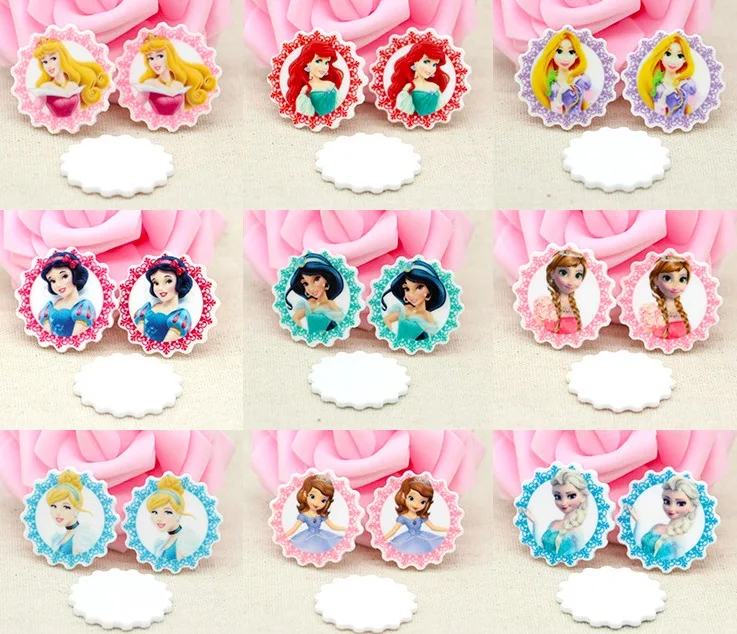 Mixed 12pcs Принцесса слизи амулеты аксессуары для волос шпильки украшения DIY Ювелирные изделия милые девушки смолы слизи амулеты - Окраска металла: Mixed 12pcs