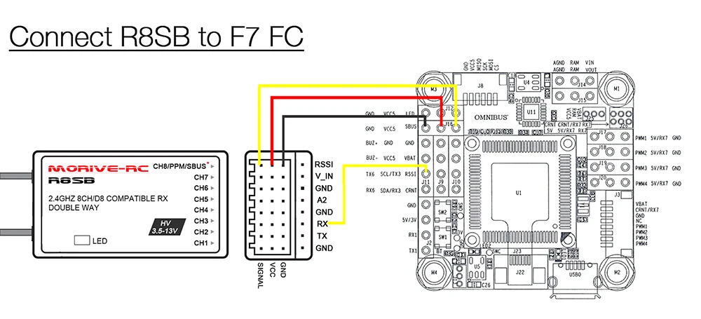 d8 24g 9ch совместимый frsky ppm sbus ain2 датчик на