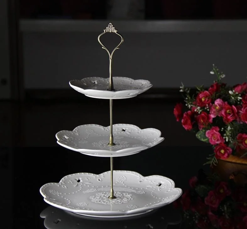 Кронштейн держатель из нержавеющей стали 3 уровня круглая подставка для кексов