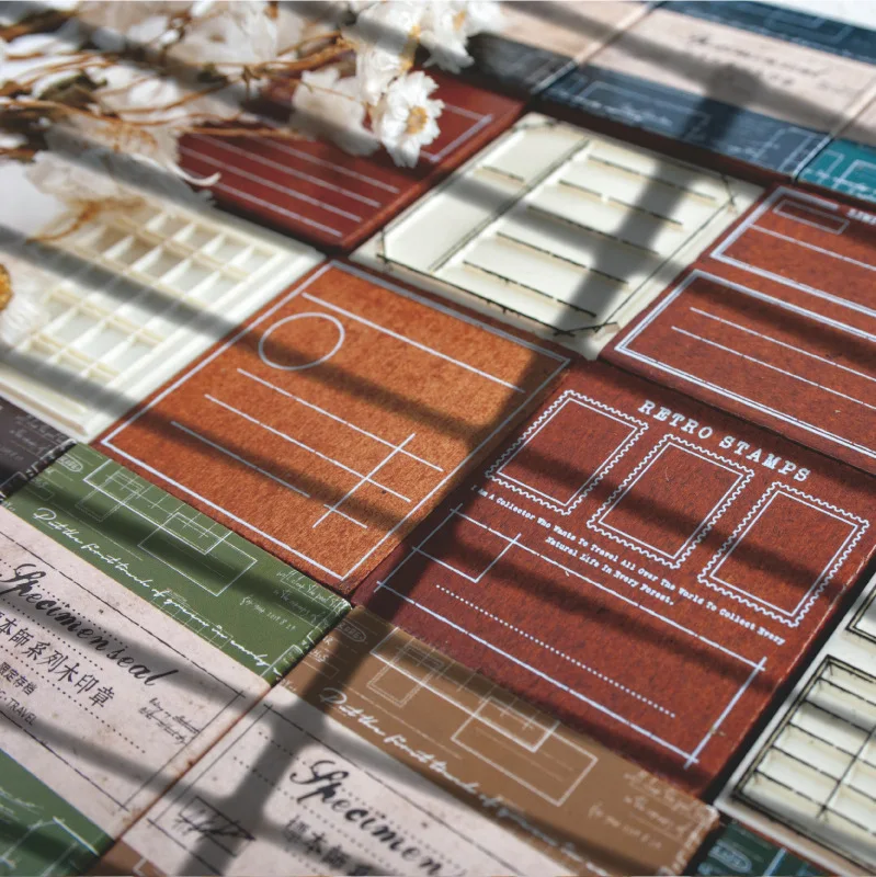 Винтажный деревянный еженедельник планировщик список штампов сделай сам