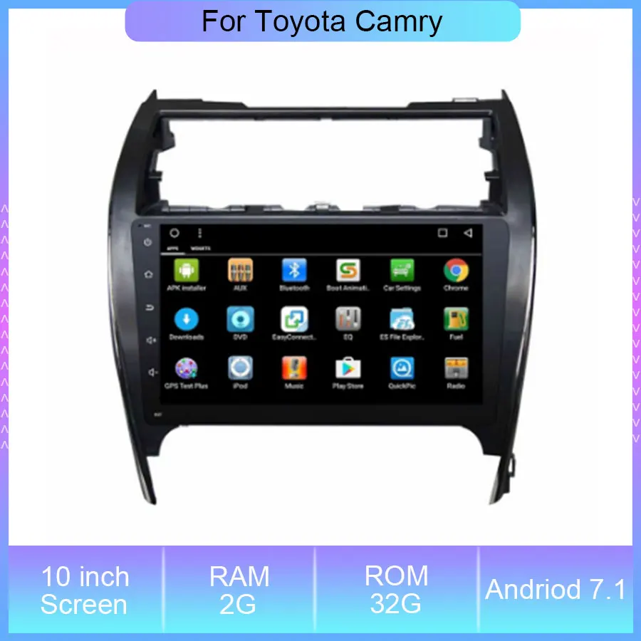 Android DVD стерео Мультимедиа 10 ''для Toyota Camry 2012 2015 США радио GPS навигация видео Авто