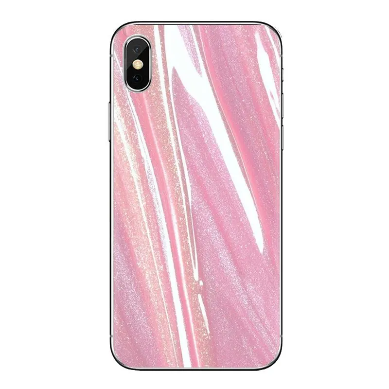 Силиконовые чехлы-накладки пастельно-Розовые Обои Для iPhone XS Max XR X 4 4S 5 5S 5C SE 6 6S 7 8