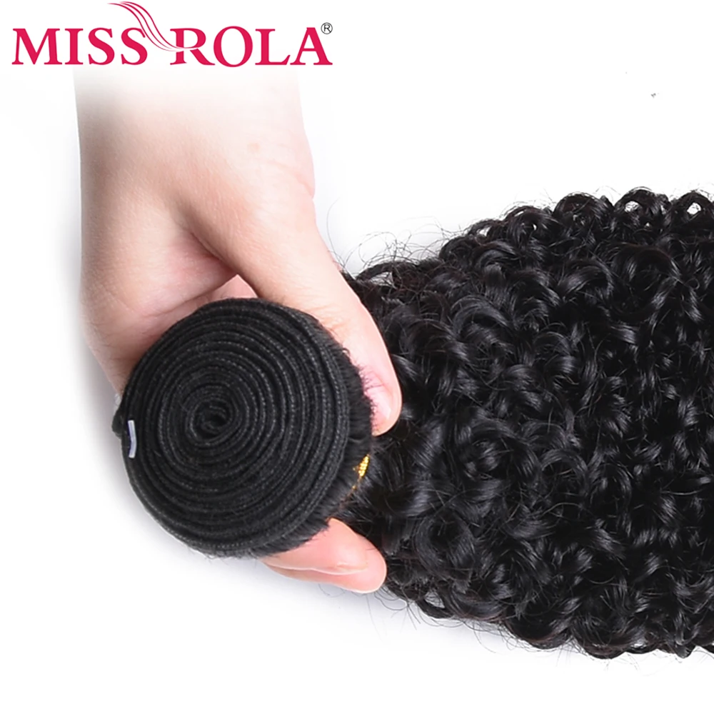 Волнистые пряди волос Miss Rola Non Remy с закрытием натуральный цвет монгольские