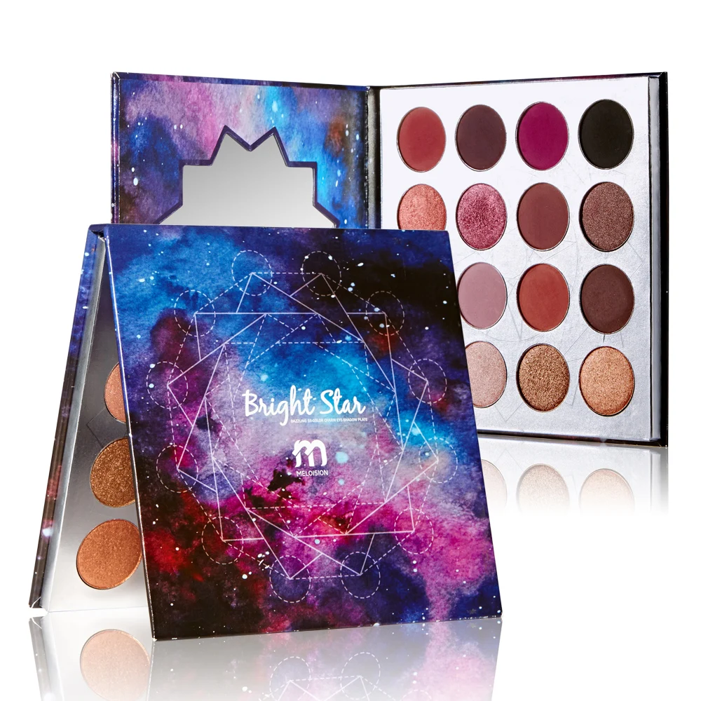 16 цветов звездное небо блеск Тени для век Nake Pallete изюминка матовые Перламутровые тени для век Палитра Макияж Косметика TSLM1