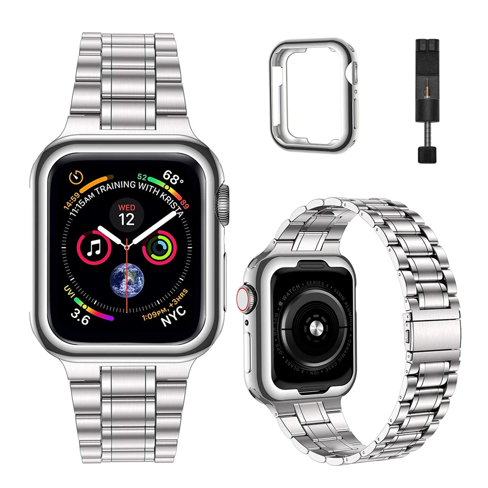 

Ремешок из нержавеющей стали для Apple Watch 6 Band 38 мм 40 мм 42 мм 44 мм IWatch SE Series 6/5/4/3/2/1