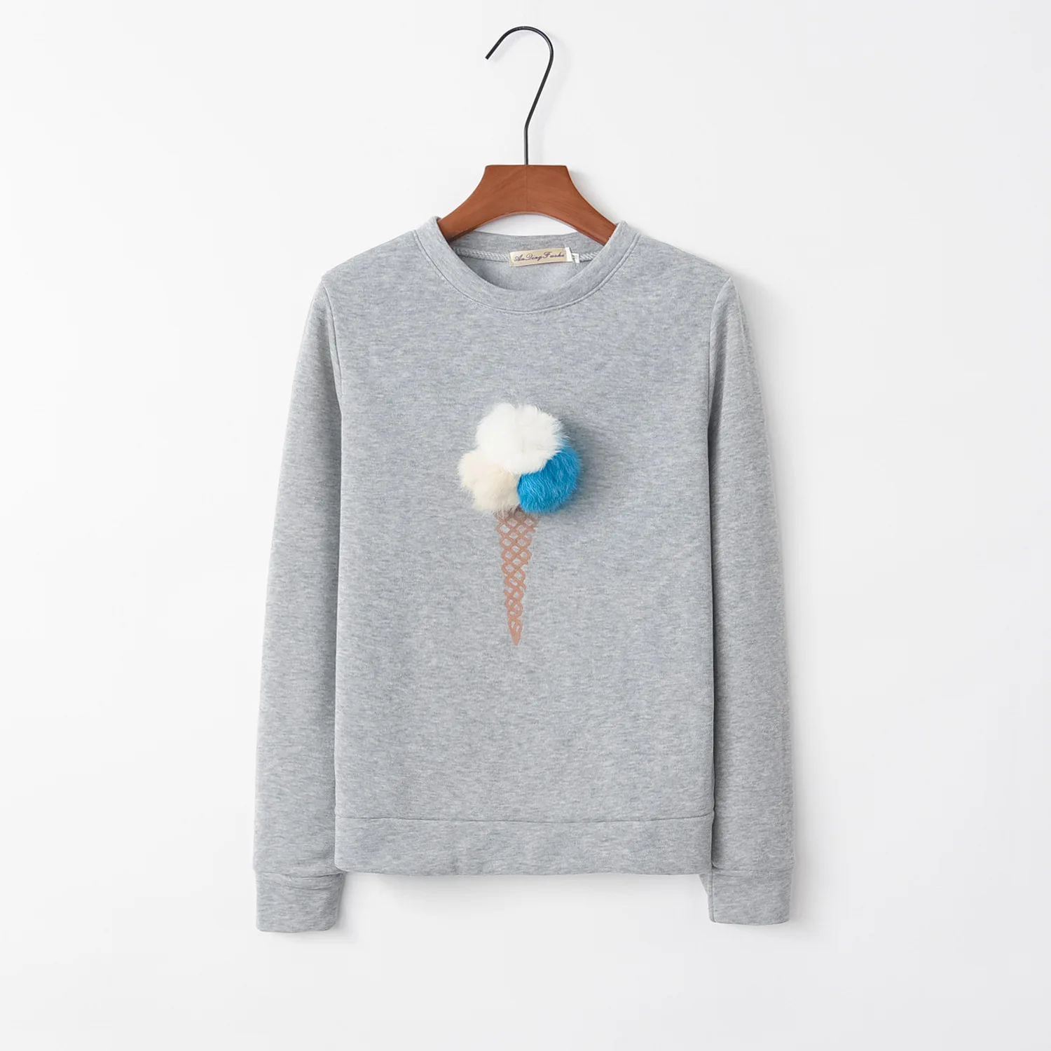 Мороженое Синий 2020 новый дизайн распродажа толстовки Женская Повседневная Harajuku