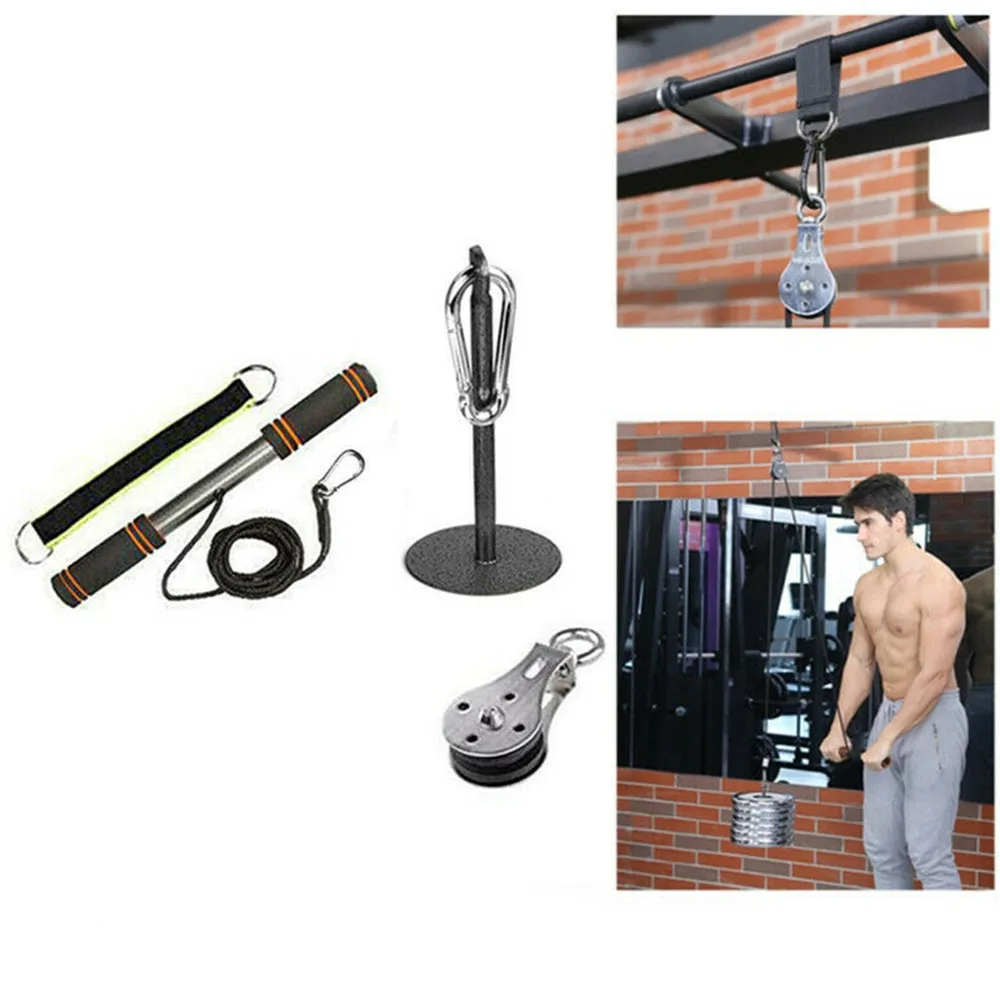 

Forearm Pulley System Wrist Roller Trainer Biceps Triceps Strength Exercises DIY Arm Blaster Rope Home Gym DIY Arm Blaster Rope