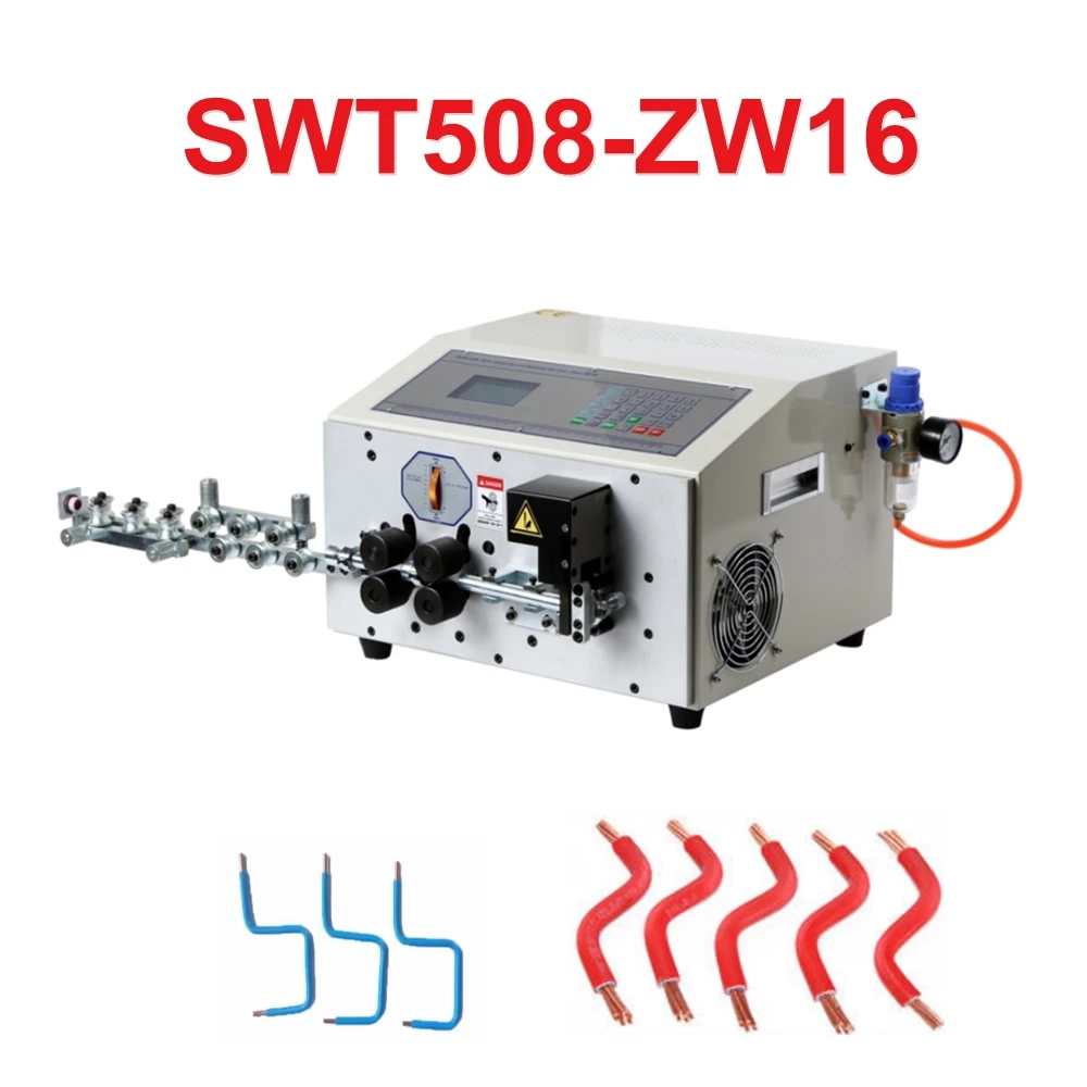 

SWT508-ZW16 Обновлено 4 роликов станок для автоматической Зачистка проводов и гибочный станок для угловых Бендер 1-16mm2 AWG17 для AWG5