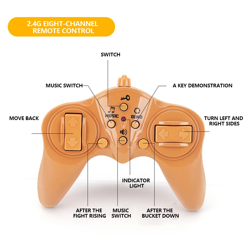 

New 8 Channel RC Car Tipper Dump Truck Model Remote Control Alloy Engineering Vehicle With Lights And Sound Kids RC Toys Gifts