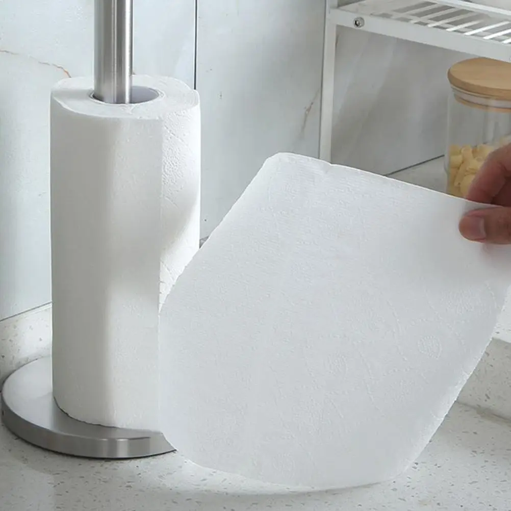 

1Pc Stainless Steel Upright Tissue Towel Holder Stand For Kitchen Table Steel Paper Towel Holder Steel Paper Towel Holder
