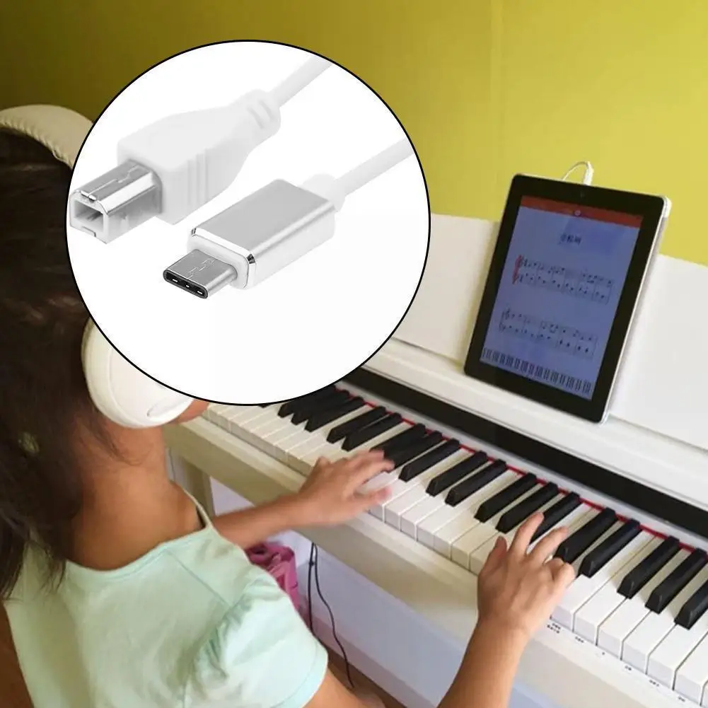 

Type-c To Usb 2.0 Keyboard Converter Cable Midi Electronic For Midi Keyboard Musical Instrument Cable Interface Controller I1b1