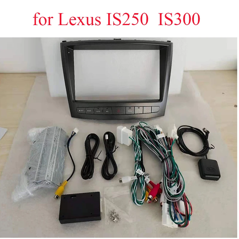 

10inch front plastic housing for lexus is250 is300 2006-2012 car radio front plastic frame for lexus with full set cables plugs
