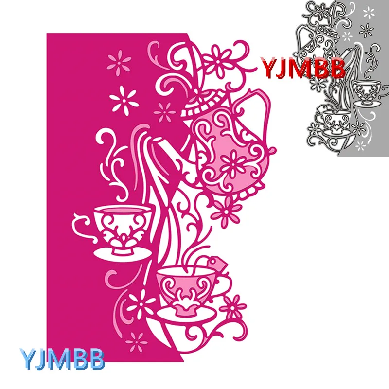 

YJMBB 2021 New Border Strips For Kettles Cups #1 Metal Cutting Dies Scrapbook Album Paper DIY Card Craft Embossing Die Cutting
