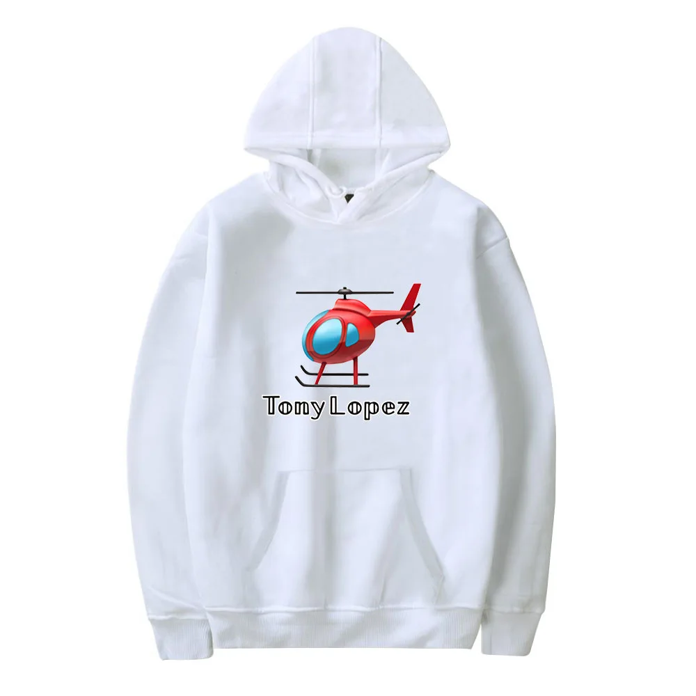 

Толстовка с капюшоном для мужчин и женщин, кофта с принтом вертолета, одежда для мальчиков и девочек Тони Лопес, Осень-зима