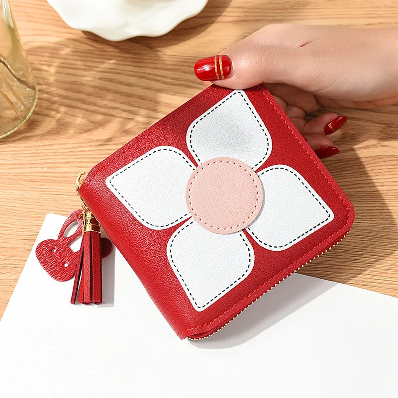 

Модный цветочный мини-кошелек для женщин, новинка 2019, Роскошный дизайнерский женский кошелек с милыми кисточками для монет, кредитных карт, кошельки и кошелек