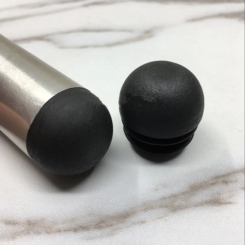 10 шт. Пластик трубка вставляйте штекер круглый Сталь трубы концевые заглушки