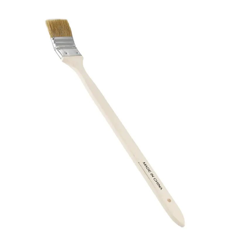 

2 inch Wide Wooden Handle Metal Ferrule Faux Bristle Head Radiator Brush